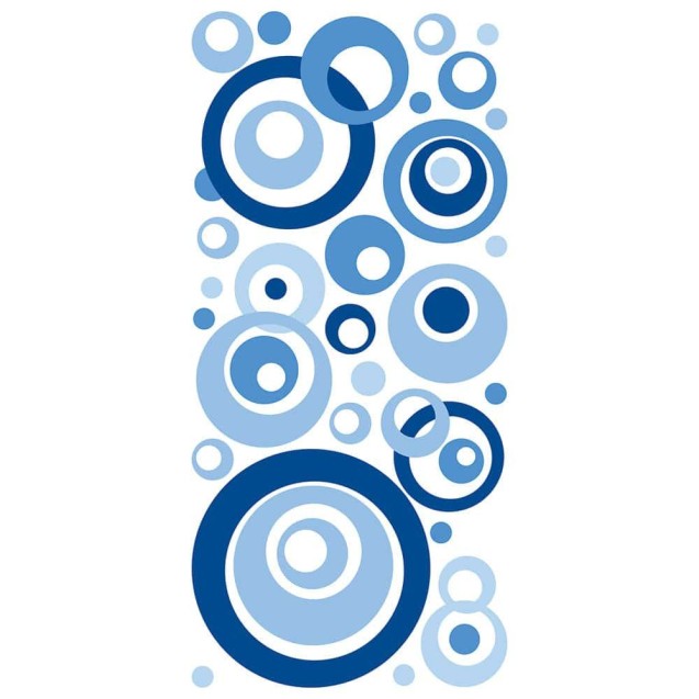Αυτοκόλλητα Τοίχου Ango Blue Circles 59609 Αυτοκόλλητα Τοίχου Ango Blue Circles 59609