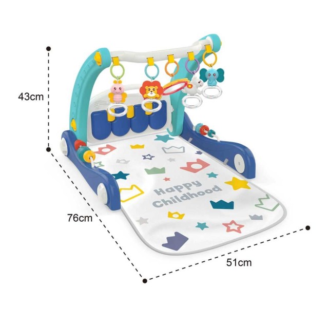 Γυμναστήριο - Περπατούρα Bebe Stars Piano Happy 2in1 Μπλε 100-189 Γυμναστήριο - Περπατούρα Bebe Stars Piano Happy 2in1 Μπλε 100-189