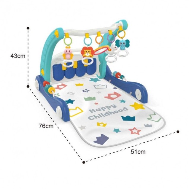 Γυμναστήριο - Περπατούρα Bebe Stars Piano Happy 2in1 Μπλε 100-189 Γυμναστήριο - Περπατούρα Bebe Stars Piano Happy 2in1 Μπλε 100-189