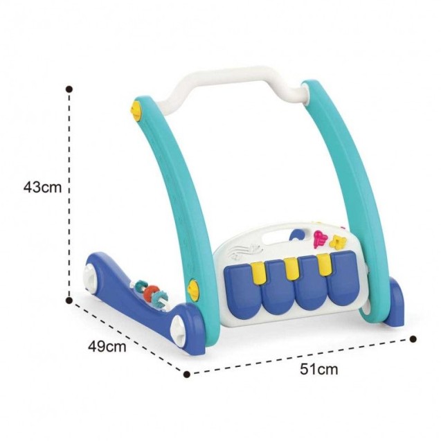 Γυμναστήριο - Περπατούρα Bebe Stars Piano Happy 2in1 Μπλε 100-189 Γυμναστήριο - Περπατούρα Bebe Stars Piano Happy 2in1 Μπλε 100-189
