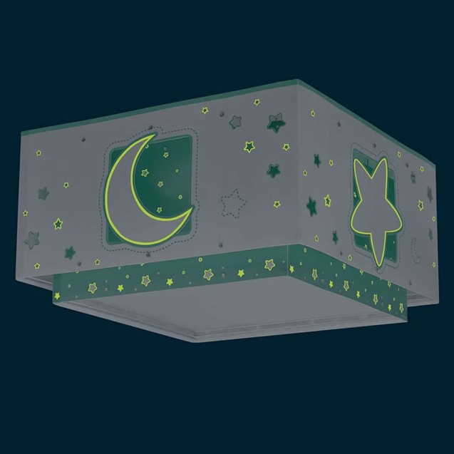 Παιδικό Φωτιστικό Οροφής Πλαφονιέρα Ango Moonlight Green 63236H Παιδικό Φωτιστικό Οροφής Πλαφονιέρα Ango Moonlight Green 63236H