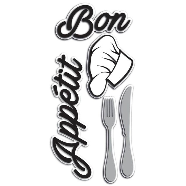 Αφρώδη Αυτοκόλλητα Τοίχου Ango Bon Appetite 59515 Αφρώδη Αυτοκόλλητα Τοίχου Ango Bon Appetite 59515