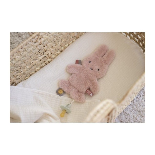 Πανάκι Παρηγοριάς με Κλιπ Πιπίλας Miffy Fluffy Ροζ Πανάκι Παρηγοριάς με Κλιπ Πιπίλας Miffy Fluffy Ροζ