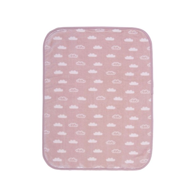 Κουβέρτα Βελουτέ Κούνιας Nef-Nef Clouds Pink 100x140 Κουβέρτα Βελουτέ Κούνιας Nef-Nef Clouds Pink 100x140