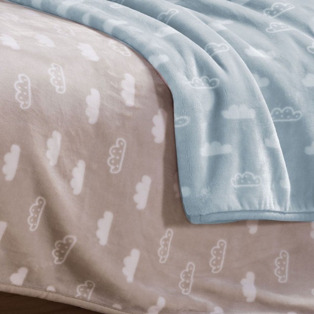 Κουβέρτα Βελουτέ Κούνιας Nef-Nef Clouds Beige 100x140 Κουβέρτα Βελουτέ Κούνιας Nef-Nef Clouds Beige 100x140