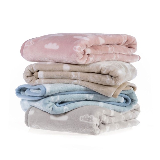 Κουβέρτα Βελουτέ Κούνιας Nef-Nef Clouds Beige 100x140 Κουβέρτα Βελουτέ Κούνιας Nef-Nef Clouds Beige 100x140