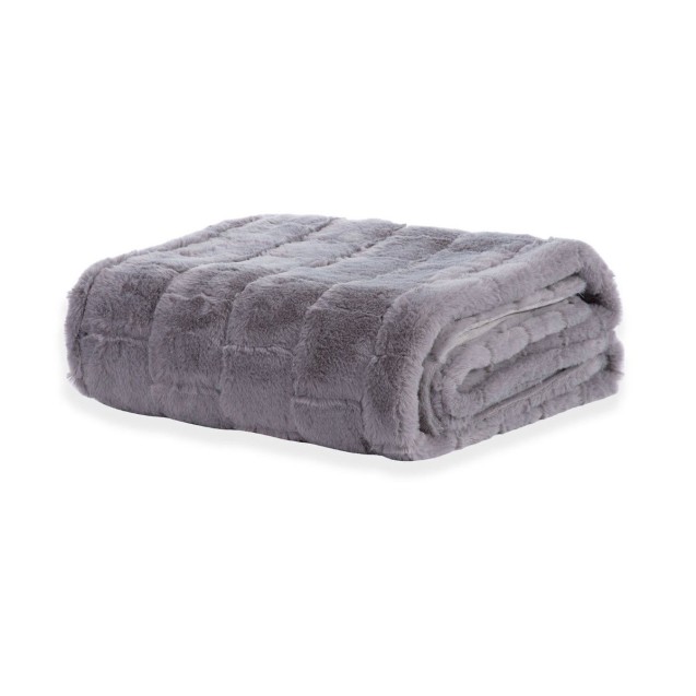 Ριχτάρι Πολυθρόνας Γούνινο Nef-Nef Barlow Grey 140x190 Ριχτάρι Πολυθρόνας Γούνινο Nef-Nef Barlow Grey 140x190