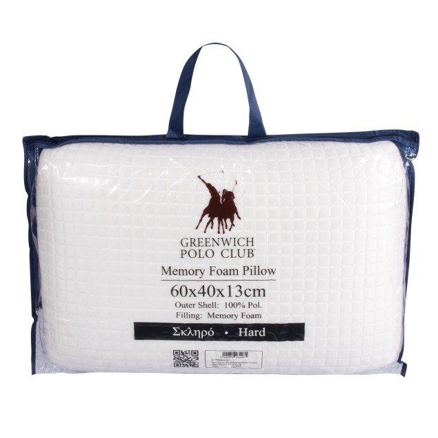 Μαξιλάρι Σκληρό Greenwich Polo Club Memory Foam 2343 40x60x13 Μαξιλάρι Σκληρό Greenwich Polo Club Memory Foam 2343 40x60x13