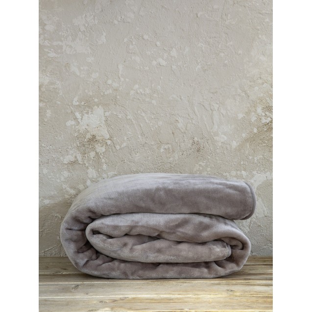 Κουβέρτα Βελουτέ King Size Nima Coperta Cigar Beige 240x260 Κουβέρτα Βελουτέ King Size Nima Coperta Cigar Beige 240x260