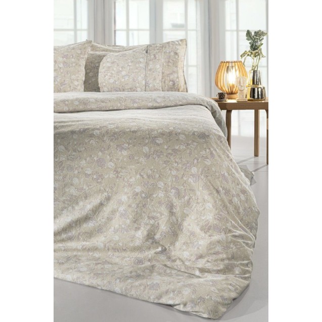 Σετ Σεντόνια Φανελένια Μονά 3 Τεμαχίων Guy Laroche Elodie Natural 170x265 Σετ Σεντόνια Φανελένια Μονά 3 Τεμαχίων Guy Laroche Elodie Natural 170x265