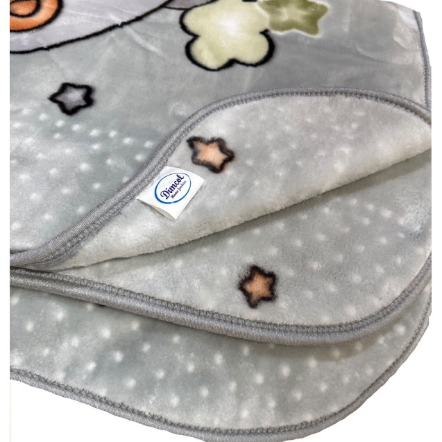 Κουβέρτα Βελουτέ Κούνιας Dimcol Crescent Moon 33 Light Grey 110x140 Κουβέρτα Βελουτέ Κούνιας Dimcol Crescent Moon 33 Light Grey 110x140