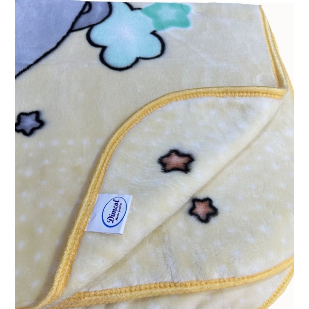 Κουβέρτα Βελουτέ Κούνιας Dimcol Crescent Moon 34 Ecru-Light Yellow 110x140 Κουβέρτα Βελουτέ Κούνιας Dimcol Crescent Moon 34 Ecru-Light Yellow 110x140