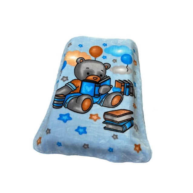 Κουβέρτα Βελουτέ Κούνιας Dimcol Studying Bear 36 Baby Blue 110x140 Κουβέρτα Βελουτέ Κούνιας Dimcol Studying Bear 36 Baby Blue 110x140