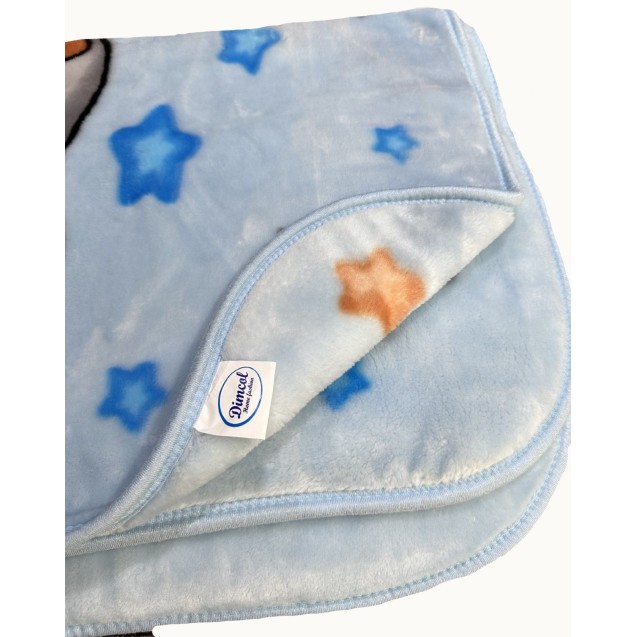 Κουβέρτα Βελουτέ Κούνιας Dimcol Studying Bear 36 Baby Blue 110x140 Κουβέρτα Βελουτέ Κούνιας Dimcol Studying Bear 36 Baby Blue 110x140
