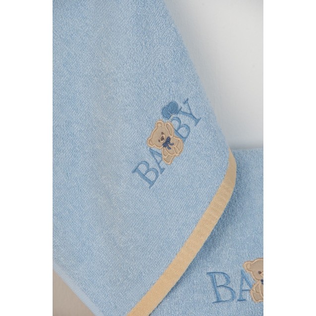 Σετ Βρεφικές Πετσέτες 2 Τεμαχίων Dimcol Baby Bear 161 Σιέλ 30x50 και 70x140 Σετ Βρεφικές Πετσέτες 2 Τεμαχίων Dimcol Baby Bear 161 Σιέλ 30x50 και 70x140