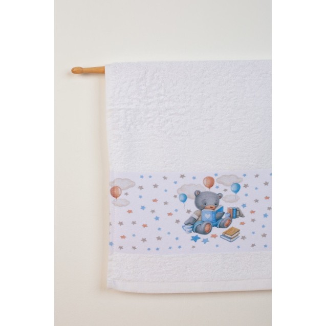 Σετ Βρεφικές Πετσέτες 2 Τεμαχίων Dimcol Studying Bear 38 Λευκό 30x50 και 70x140 Σετ Βρεφικές Πετσέτες 2 Τεμαχίων Dimcol Studying Bear 38 Λευκό 30x50 και 70x140