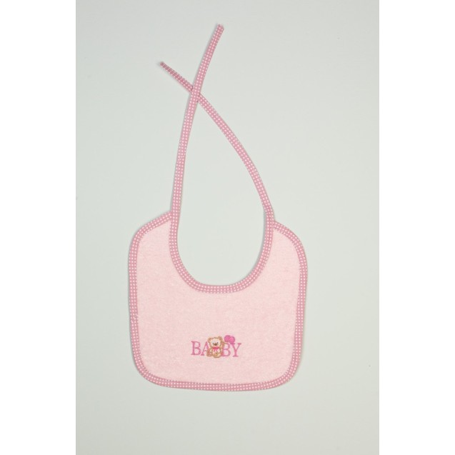 Σαλιάρα Dimcol Baby Bear 162 Ροζ 25x25 Σαλιάρα Dimcol Baby Bear 162 Ροζ 25x25