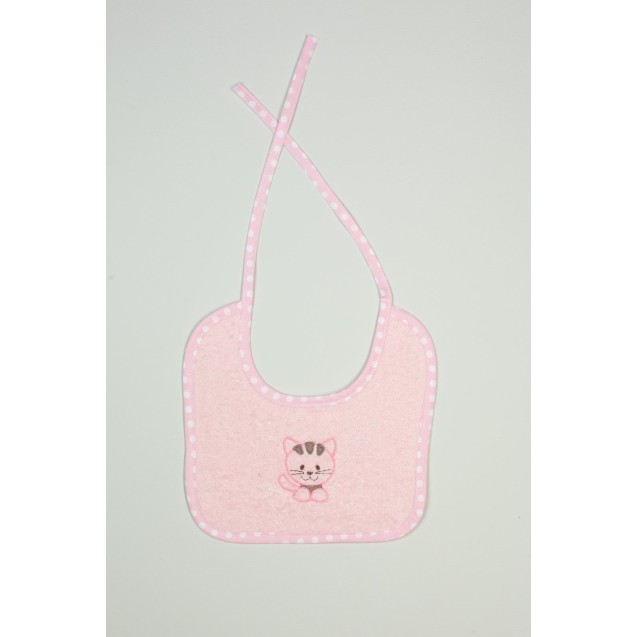 Σαλιάρα Dimcol Kitty 136 Ροζ 25x25 Σαλιάρα Dimcol Kitty 136 Ροζ 25x25