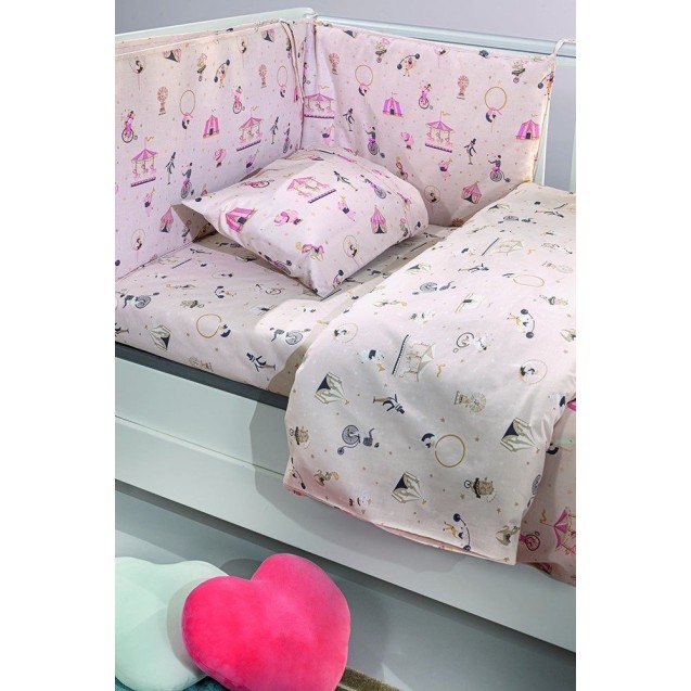 Σετ Σεντόνια Κούνιας 3 Τεμαχίων Saint Clair Enjoy Pinky 115x170 Σετ Σεντόνια Κούνιας 3 Τεμαχίων Saint Clair Enjoy Pinky 115x170