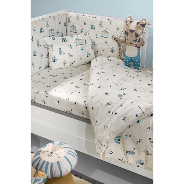 Σετ Σεντόνια Κούνιας 3 Τεμαχίων Saint Clair Enjoy Sky 115x170 Σετ Σεντόνια Κούνιας 3 Τεμαχίων Saint Clair Enjoy Sky 115x170