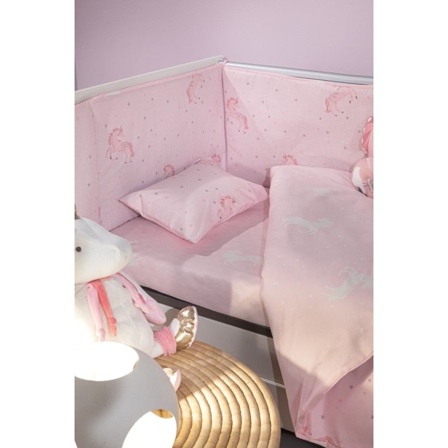 Σετ Σεντόνια Κούνιας 3 Τεμαχίων Saint Clair Pinto Pinky 115x170 Σετ Σεντόνια Κούνιας 3 Τεμαχίων Saint Clair Pinto Pinky 115x170