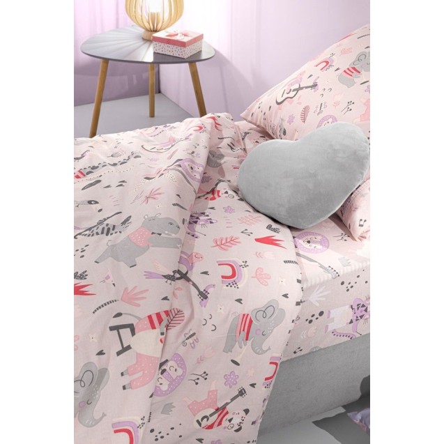 Σετ Παιδικά Σεντόνια Μονά 3 Τεμαχίων Saint Clair Jazz Lilac 165x250 Σετ Παιδικά Σεντόνια Μονά 3 Τεμαχίων Saint Clair Jazz Lilac 165x250