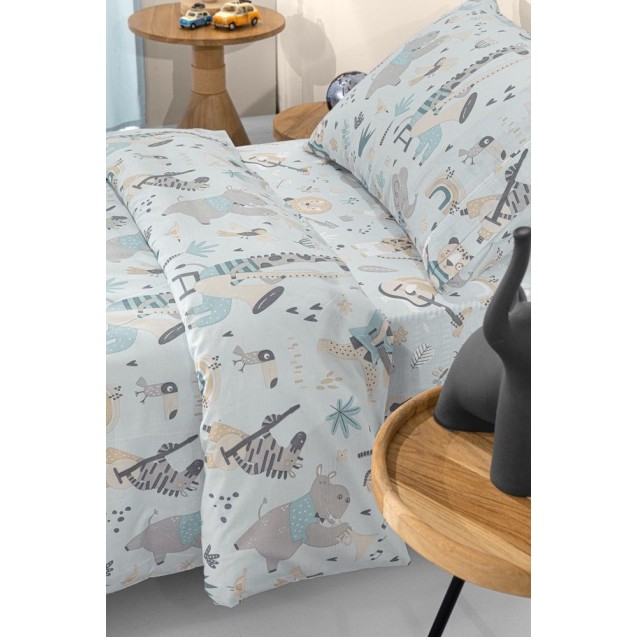 Σετ Παιδικά Σεντόνια Μονά 3 Τεμαχίων Saint Clair Jazz Raf 165x250 Σετ Παιδικά Σεντόνια Μονά 3 Τεμαχίων Saint Clair Jazz Raf 165x250