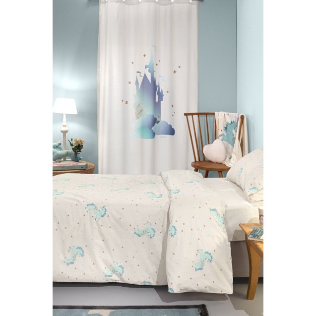 Σετ Παιδικά Σεντόνια Μονά 3 Τεμαχίων Saint Clair Pinto Aqua 165x250 Σετ Παιδικά Σεντόνια Μονά 3 Τεμαχίων Saint Clair Pinto Aqua 165x250