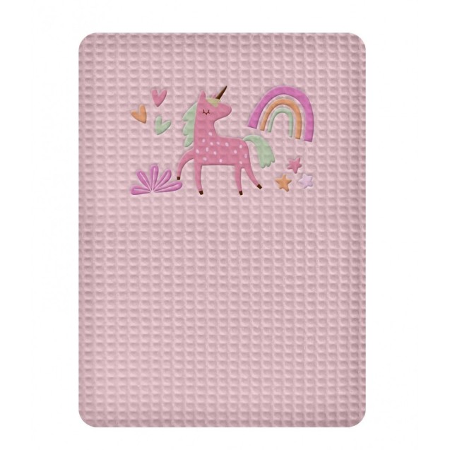 Κουβέρτα Πικε Αγκαλιας 80X110 Adam Home Queen Pink Κουβέρτα Πικε Αγκαλιας 80X110 Adam Home Queen Pink