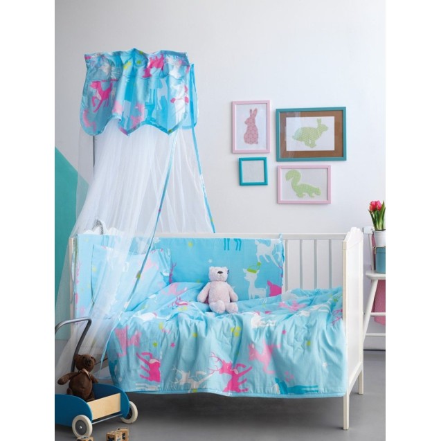 Σετ Κούνιας Palamaiki 7 Τεμαχίων Baby Satin Bs7012 Σετ Κούνιας Palamaiki 7 Τεμαχίων Baby Satin Bs7012