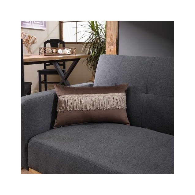 Μαξιλαροθήκη Διακόσμησης Teoran Velvet 03 Με Κρόσι - 45x45cm Μαξιλαροθήκη Διακόσμησης Teoran Velvet 03 Με Κρόσι - 45x45cm