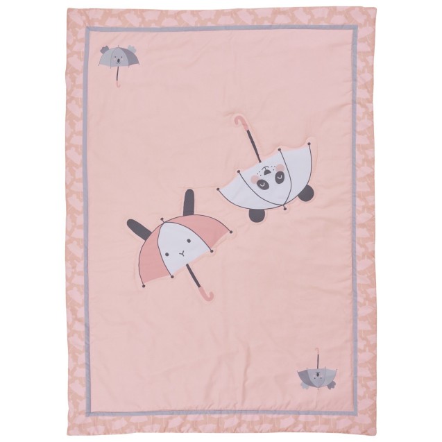 Κουβερλί Das Baby Fun 4878 Γκρι- Λευκό- Ροζ 110x150 Κουβερλί Das Baby Fun 4878 Γκρι- Λευκό- Ροζ 110x150