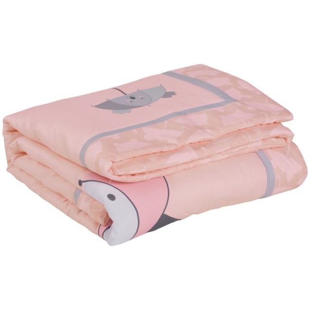 Κουβερλί Das Baby Fun 4878 Γκρι- Λευκό- Ροζ 110x150 Κουβερλί Das Baby Fun 4878 Γκρι- Λευκό- Ροζ 110x150