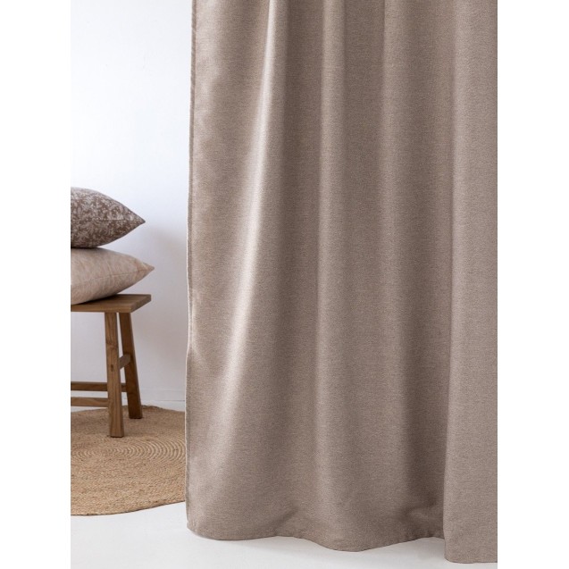 Κουρτίνα Με Τρουκς Palamaiki 140x260 CRESS BEIGE Κουρτίνα Με Τρουκς Palamaiki 140x260 CRESS BEIGE