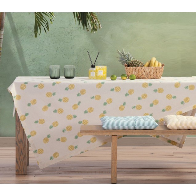 Αλέκιαστο Τραπεζομάντηλο Nef-Nef Delicious 140x240 Ecru/Lime Αλέκιαστο Τραπεζομάντηλο Nef-Nef Delicious 140x240 Ecru/Lime