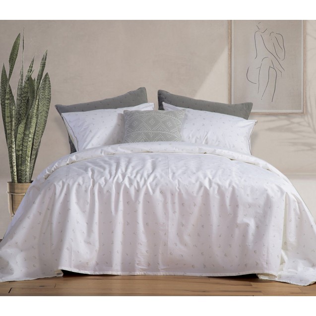 Σετ Σεντόνια Διπλά Nef-Nef Perfection 200x270 White Σετ Σεντόνια Διπλά Nef-Nef Perfection 200x270 White