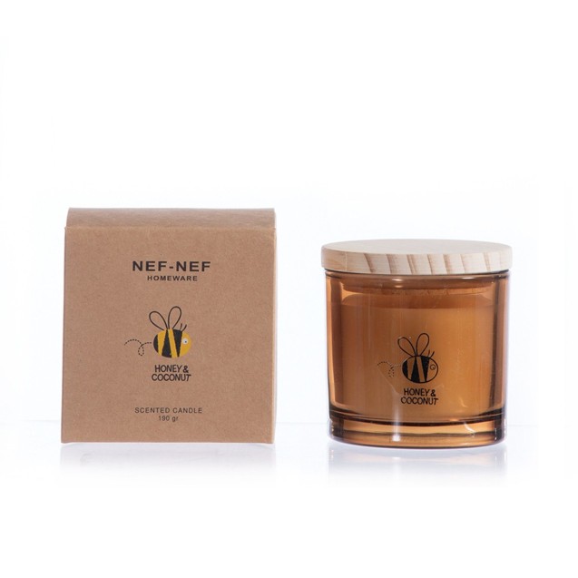 Αρωματικό Κερί Nef-Nef Honey Coconut 190gr Brown Αρωματικό Κερί Nef-Nef Honey Coconut 190gr Brown