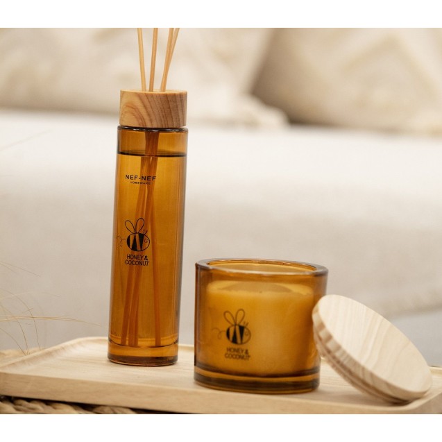 Αρωματικό Κερί Nef-Nef Honey Coconut 190gr Brown Αρωματικό Κερί Nef-Nef Honey Coconut 190gr Brown