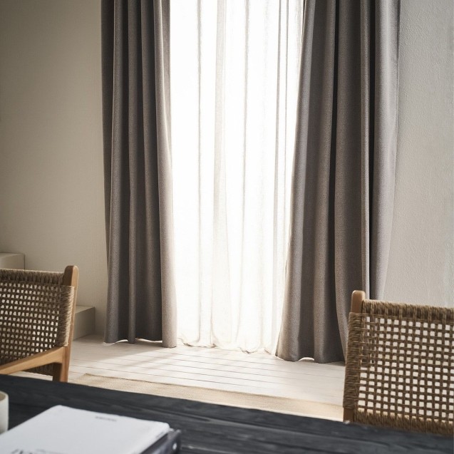 Κουρτίνα Συσκότισης με σιρίτι Gofis Home Nap Elephant Grey AW24 129/45 155x280 Κουρτίνα Συσκότισης με σιρίτι Gofis Home Nap Elephant Grey AW24 129/45 155x280