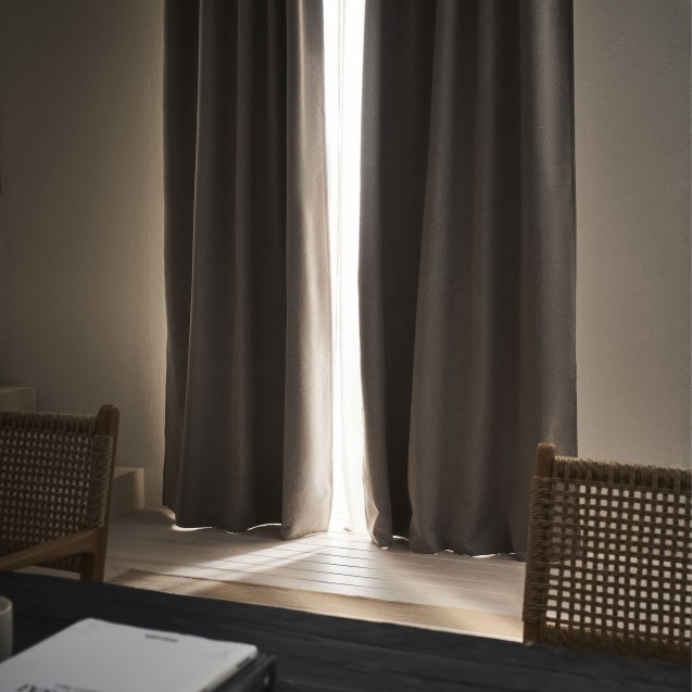 Κουρτίνα Συσκότισης με σιρίτι Gofis Home Nap Elephant Grey AW24 129/45 155x280 Κουρτίνα Συσκότισης με σιρίτι Gofis Home Nap Elephant Grey AW24 129/45 155x280