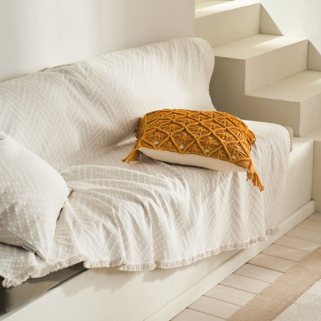 Μαξιλαροθήκη Gofis Home Sahara Rattan Yellow 193 43x43 Μαξιλαροθήκη Gofis Home Sahara Rattan Yellow 193 43x43