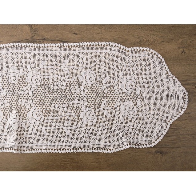 Runner Dimeco xειροποίητο 30x75 1178 White Runner Dimeco xειροποίητο 30x75 1178 White