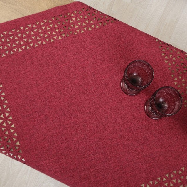 Τραπεζομάντηλο Dimeco 140x140 1413 Burgundy Τραπεζομάντηλο Dimeco 140x140 1413 Burgundy