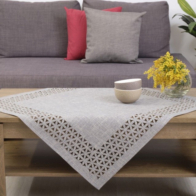 Τραπεζομάντηλο Dimeco 140x140 1413 Grey Τραπεζομάντηλο Dimeco 140x140 1413 Grey