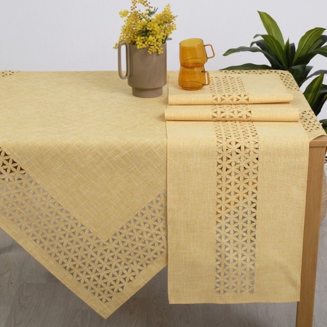 Τραπεζομάντηλο Dimeco 140x140 1413 Yellow Τραπεζομάντηλο Dimeco 140x140 1413 Yellow