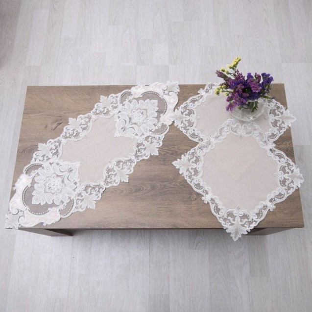 Τραπεζομάντηλο Dimeco 140x140 2134 Beige Τραπεζομάντηλο Dimeco 140x140 2134 Beige