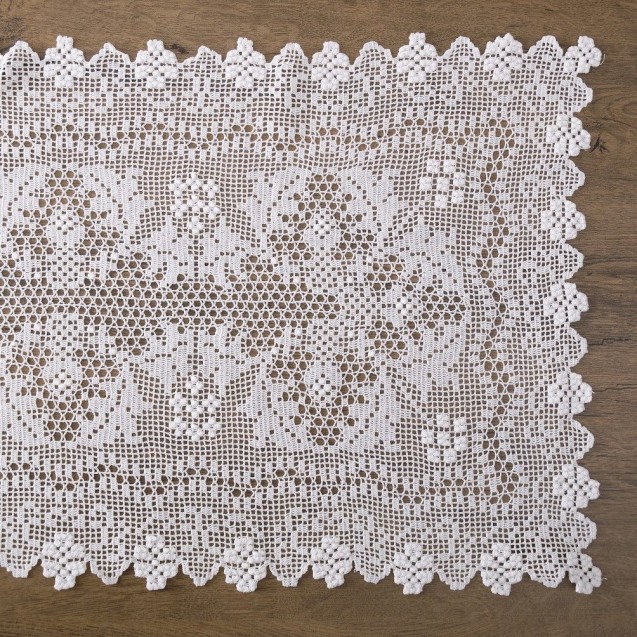 Τραπεζομάντηλο Dimeco 140x140 8017 White Τραπεζομάντηλο Dimeco 140x140 8017 White