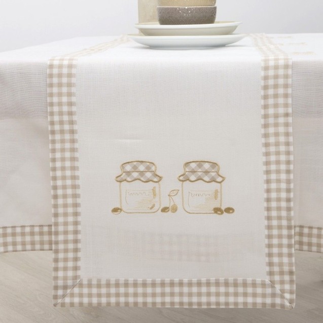 Τραπεζομάντηλο Dimeco 140x140 2219 Beige Τραπεζομάντηλο Dimeco 140x140 2219 Beige