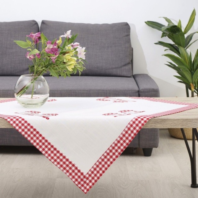 Τραπεζομάντηλο Dimeco 140x140 2219 Red Τραπεζομάντηλο Dimeco 140x140 2219 Red