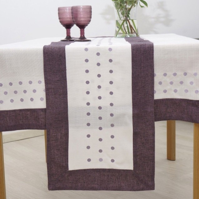 Τραπεζομάντηλο Dimeco 140x140 15230 Purple Τραπεζομάντηλο Dimeco 140x140 15230 Purple